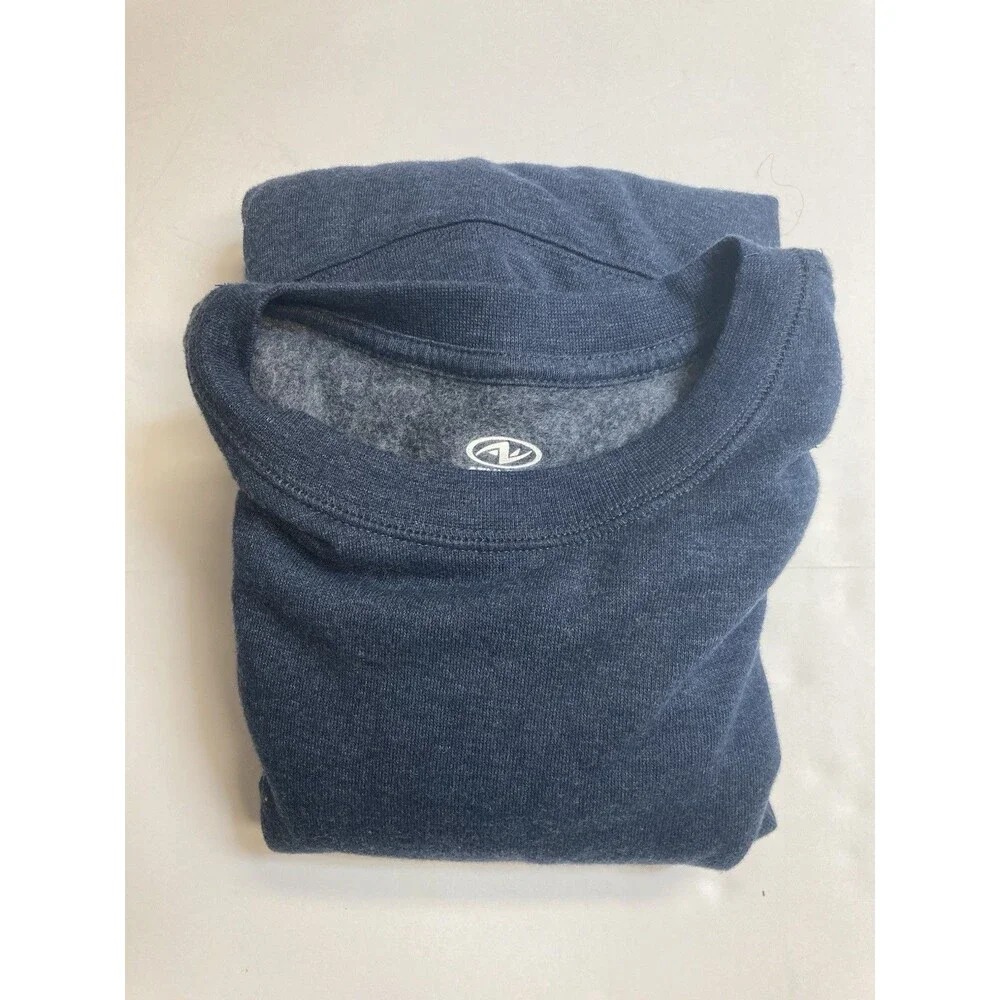 Athletic Works Boys Blue Fleece Crewneck Pullover Sweatshirt Long Sleeve XXL